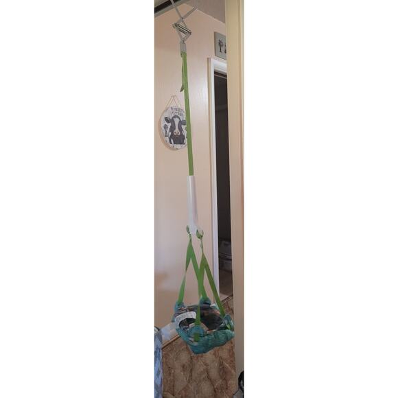 Evenflo Doorway Jumper Green Owls Baby Jumper Bouncer Hang Exerciser Shower Gift - Picture 10 of 15